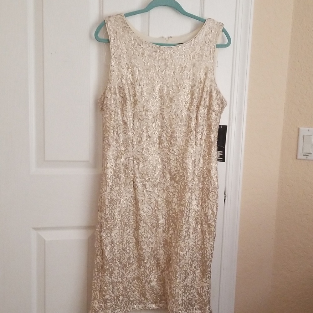 LF sequin knee length dress
